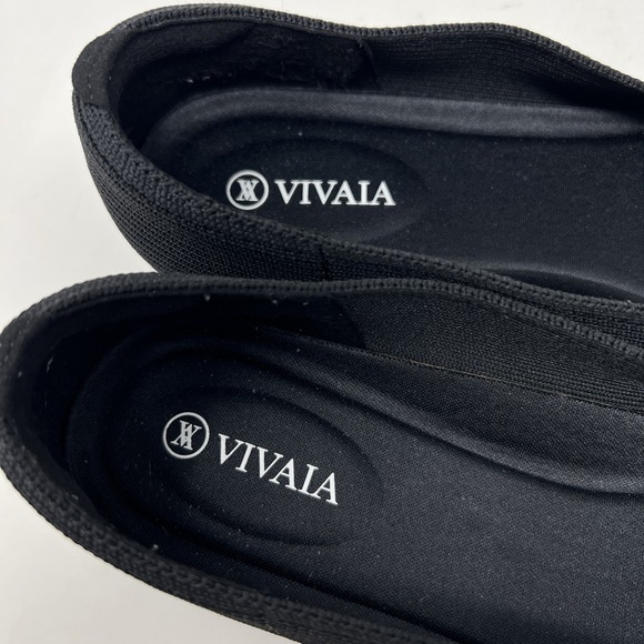 Vivaia Margot 2.0 Square Toe V Cut Flats Black EU 39 Womens Size 8 Office Career - Picture 10 of 13